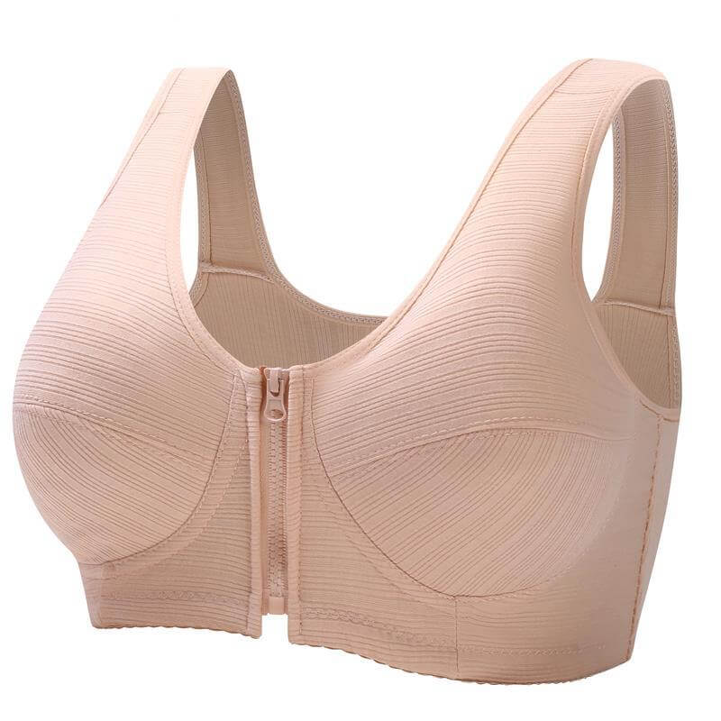 Front Zip Cotton Bra: Extra Support, Maximum Comfort, Easy On & Off