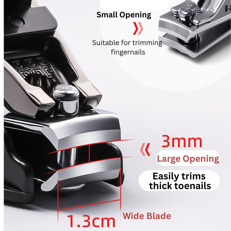 Nail Clipper with Adjustable Magnifier - Extra Large Design & High-Carbon Steel