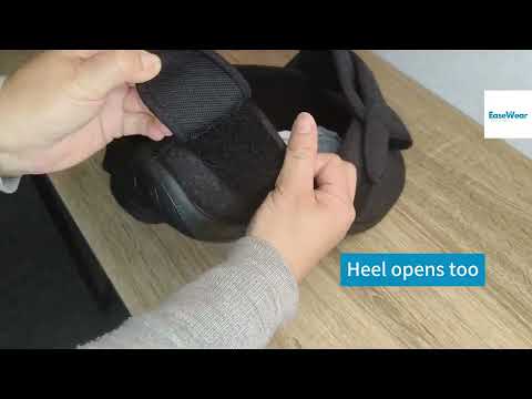 Owen's Oasis adjustable slippers video - straps opening up to 50cm around the foot, NZ