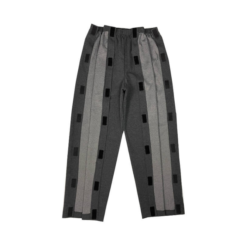 Unisex Full Open Post Surgery Tear Away Pants with Full Side Opeinging VELCRO or Zip(for autumn and winter)