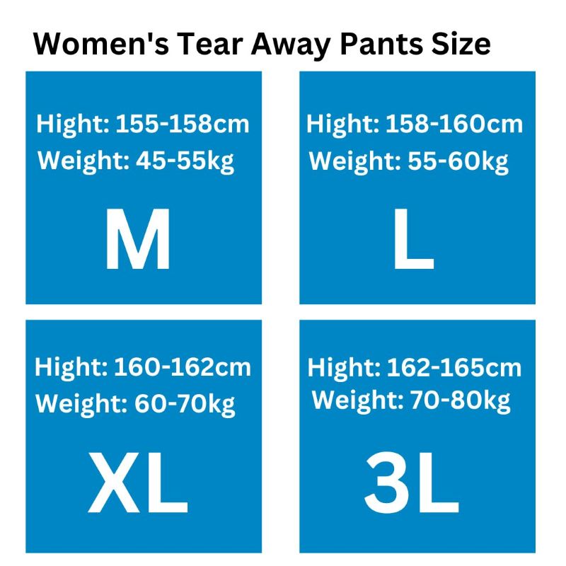 Unisex Full Open Post Surgery Tear Away Pants with Full Side Opeinging VELCRO or Zip(for autumn and winter)