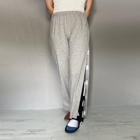 Women's adaptive side-opening pants with Velcro closure for easier dressing