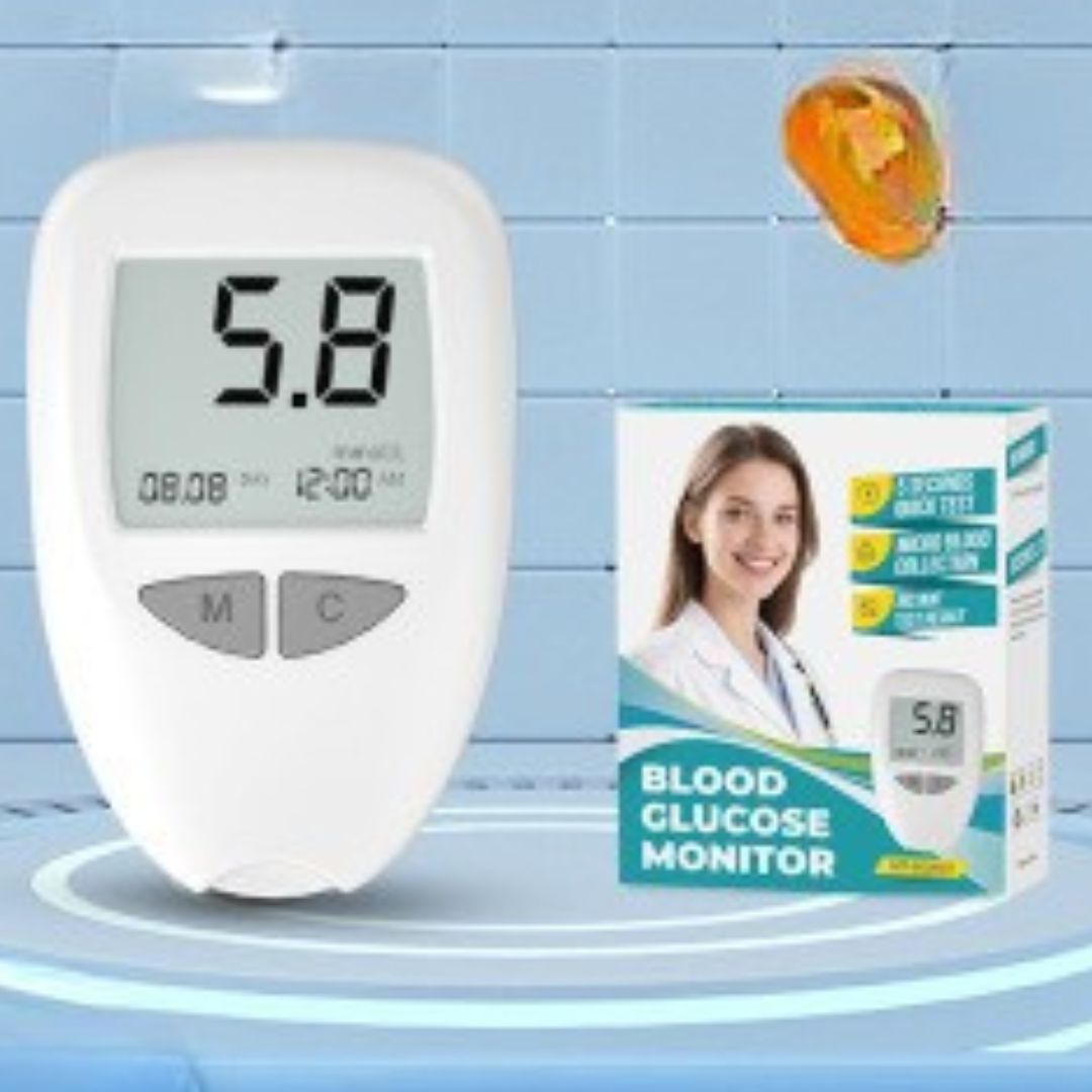 Blood Glucose Monitor: Quick 5-Second Test with Micro Blood Sampling & Code-Free Technology