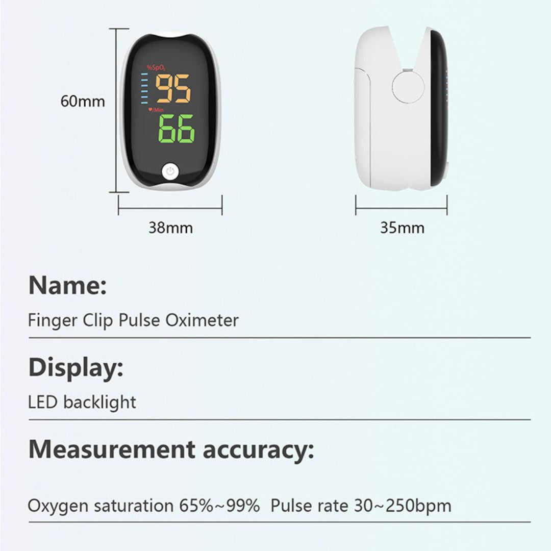 Professional-Grade Portable Pulse Oximeter for Home Use: 5 Second Blood Oxygen & Heart Rate Monitor