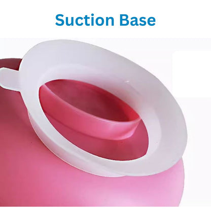 Close-up of silicone suction base on adaptive scoop plate, locks firmly to smooth flat surfaces for stable independent eating NZ