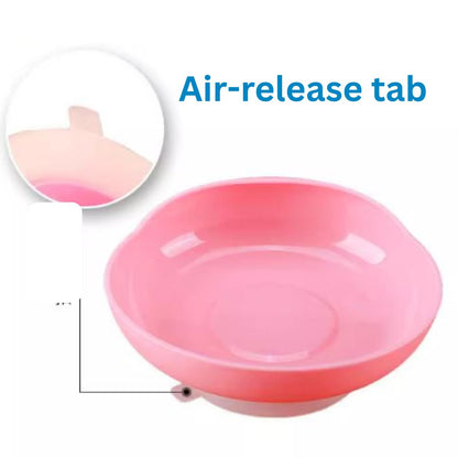 Air-release tab on adaptive suction plate base - lift tab gently to release suction seal for easy removal, suitable for limited hand strength NZ
