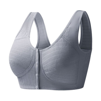 Purple grey snap button front opening adaptive bra NZ