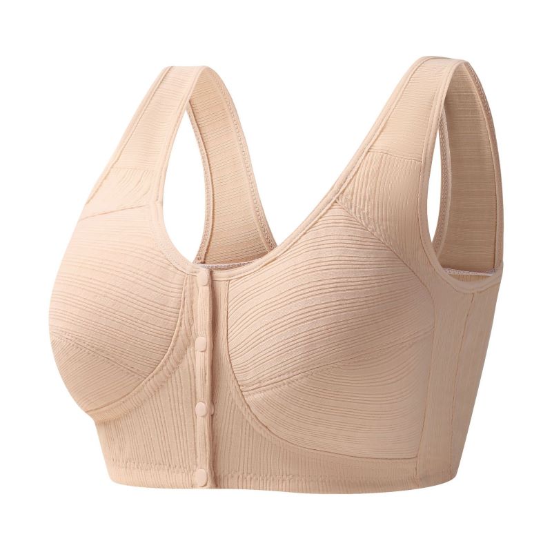 Nude snap button front opening adaptive bra NZ