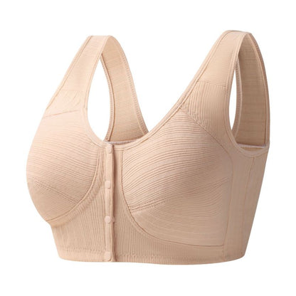 Nude snap button front opening adaptive bra NZ