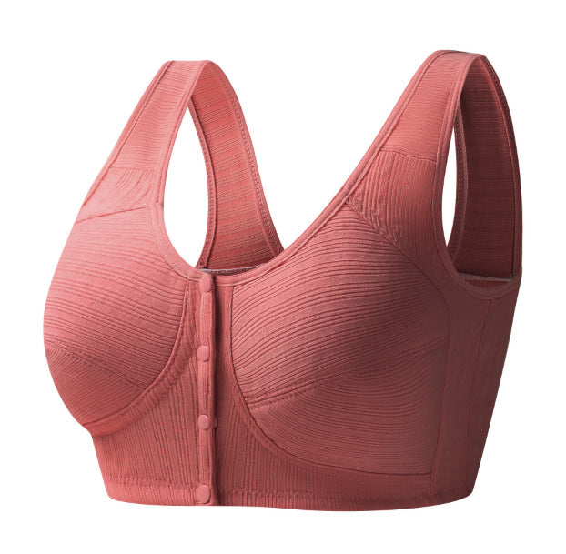 Terracotta snap button front opening adaptive bra NZ