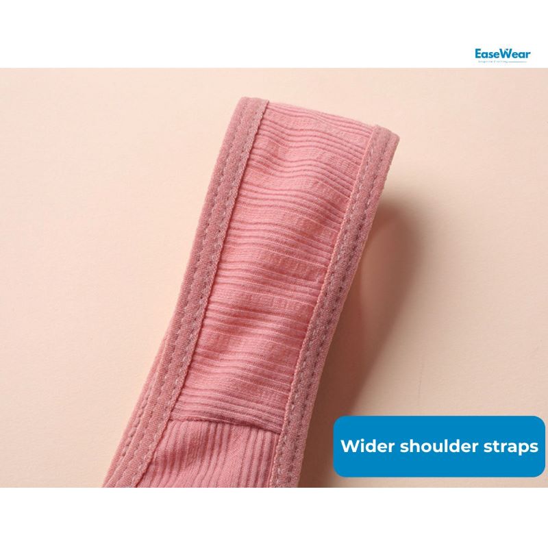 Wide comfort straps on adaptive bra NZ