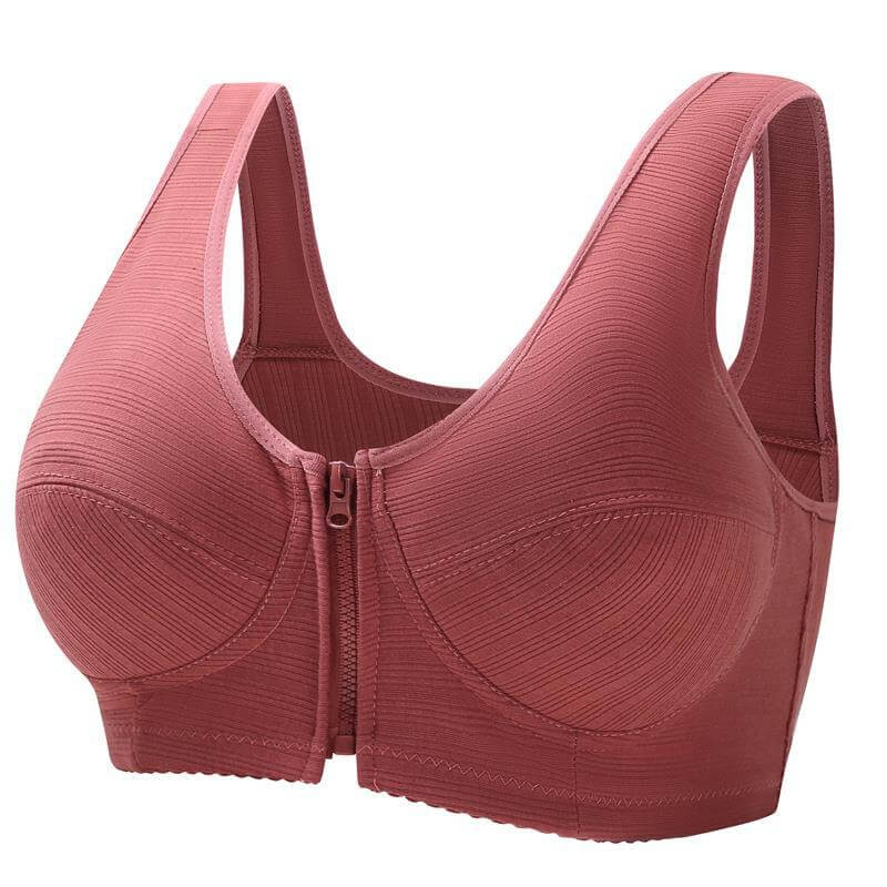 Terracotta zip front opening adaptive bra NZ