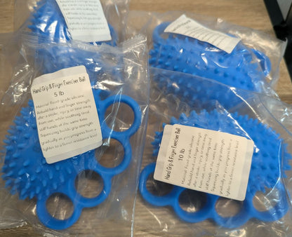 Hand grip and finger exerciser balls in different resistance levels for hand rehabilitation and strength training