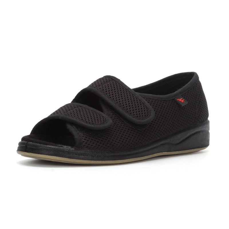 Sam's Striders unisex open-toe adaptive slippers with adjustable 
mesh closure - breathable design for swollen and bandaged feet NZ
