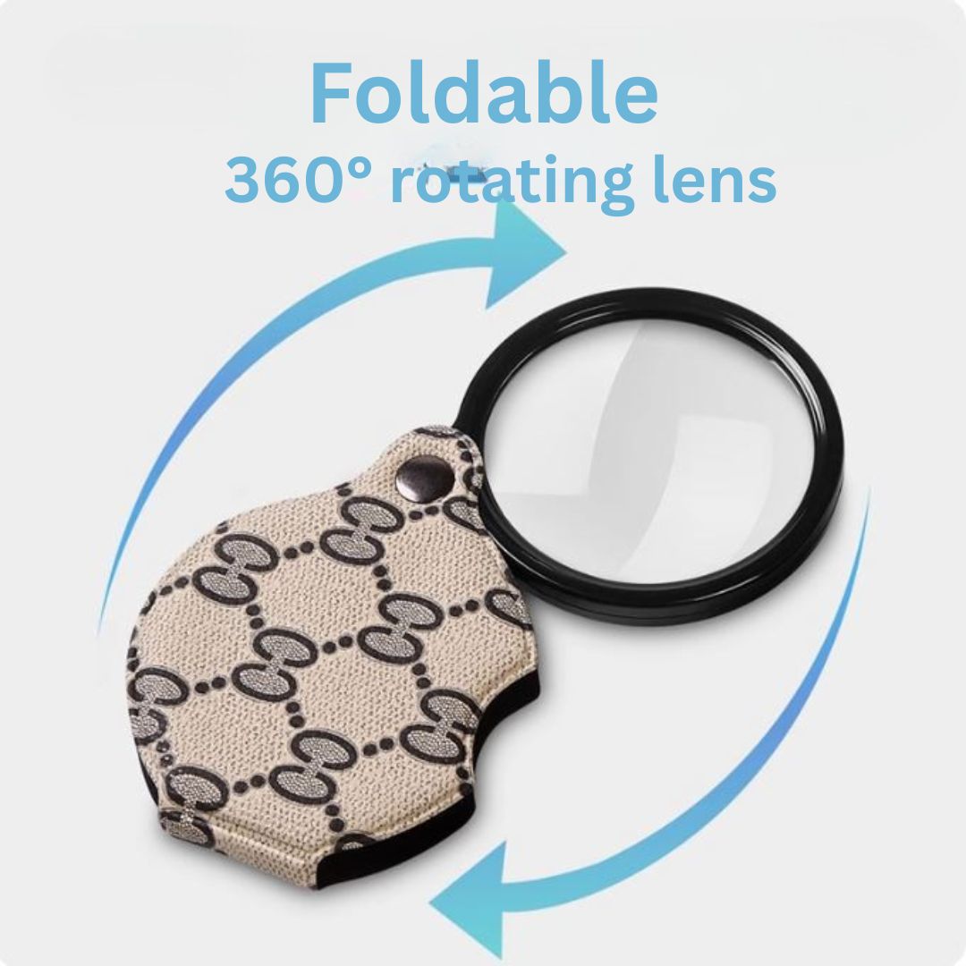 HD 20X Foldable Handheld Magnifying Glass | Portable Reading Aid for Seniors