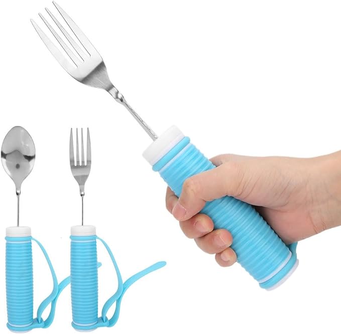 Easy Grip Adaptive Utensils Bendable Spoon and Fork