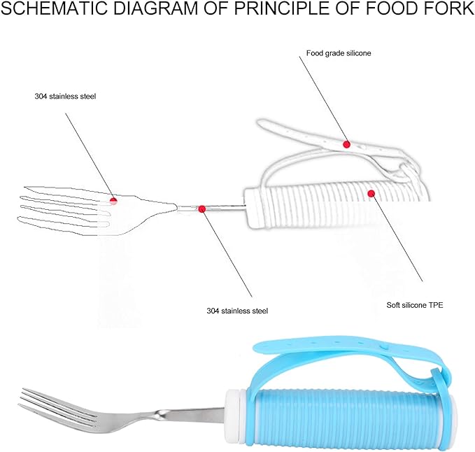 Easy Grip Adaptive Utensils Bendable Spoon and Fork