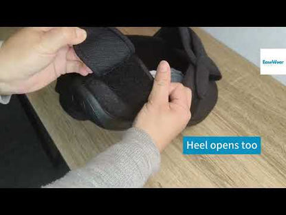 Owen's Oasis adjustable slippers video - straps opening up to 50cm around the foot, NZ