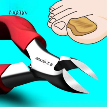 Heavy-Duty Toenail Clipper for Thick & Hard Nails: 9mm Wide Jaw, Curved Blade, Senior & Ingrown Nail Friendly