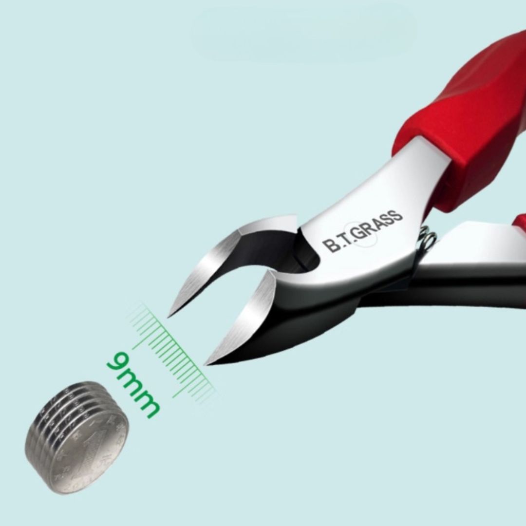 Heavy-Duty Toenail Clipper for Thick & Hard Nails: 9mm Wide Jaw, Curved Blade, Senior & Ingrown Nail Friendly