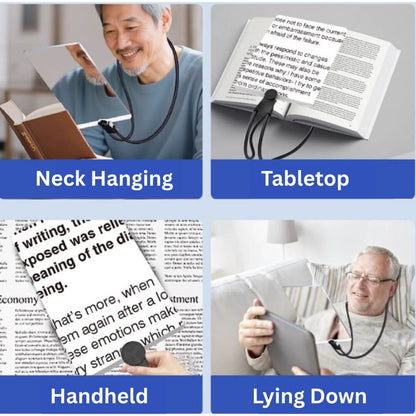 10x Hands-Free HD Magnifying Glass | Neck-Hanging & Desktop Use for Seniors